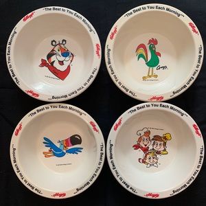 Set of 4 Vintage Kellogg’s bowls -1995